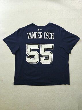Nike Dallas Cowboys Leighton Vander Esch #55 Name & Number T-Shirt - Navy 3XL